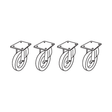 Reinforced wheel kit for three stacked tunnel ovens