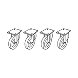 Reinforced wheel kit for three stacked tunnel ovens