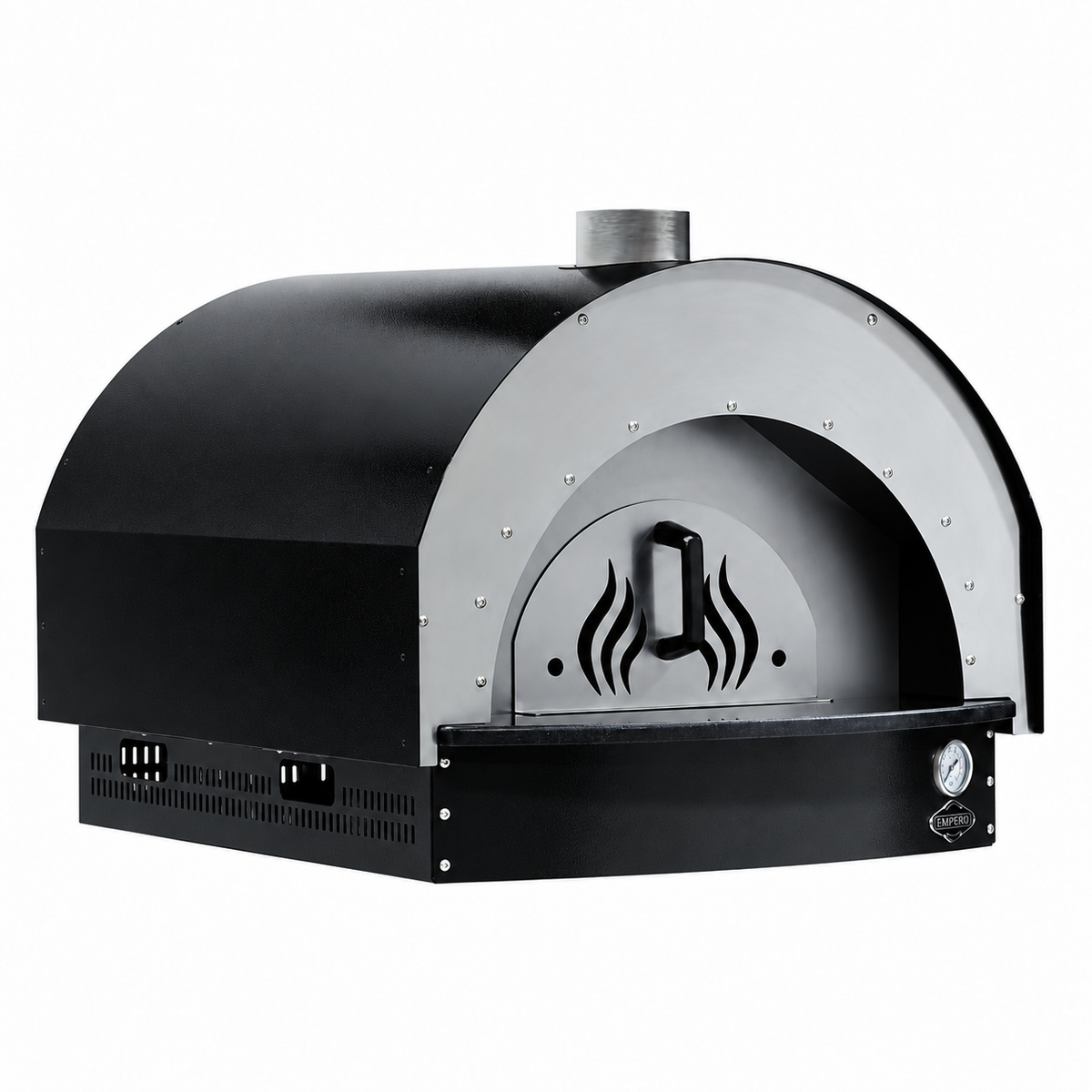 D5 wood-fired pizza oven, black, without optional stand - colour illustration