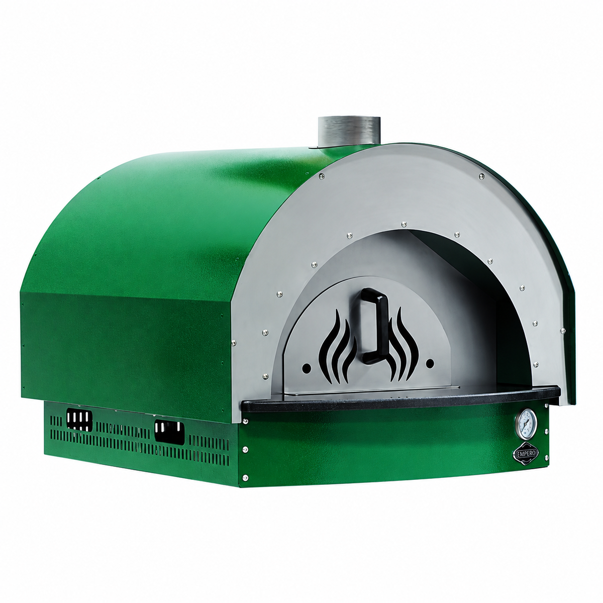 D5 wood-fired pizza oven, green, without optional stand - colour illustration