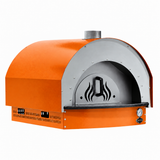 D5 wood-fired pizza oven, orange, without optional stand - colour illustration