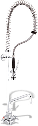 Auf der Theke montierte Vorwasch-Sprüheinheit mit Doppelbatterien