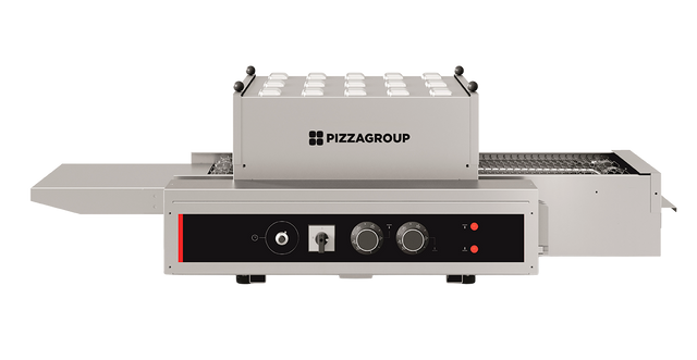 Static conveyor oven TN 38/45 – 380 mm – 450 °C – 5.6 kW – 1210×660×350 mm