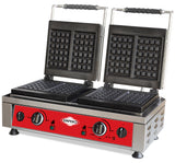 Gaufrier double – 4 plaques 10x17 cm – inox – 600×320×300 mm
