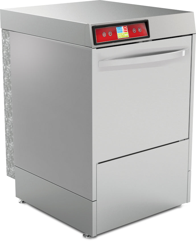 Lave-vaisselle sous comptoir – double paroi – 220 V – 500 assiettes/h – 610×680×830 mm